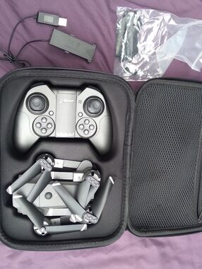 Foldable Drone with Remote Controller - Black